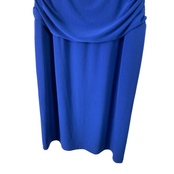 Nine West Women's 16 Blue Dress Sleeveless Draped Waist Knee Length - Picture 8 of 8